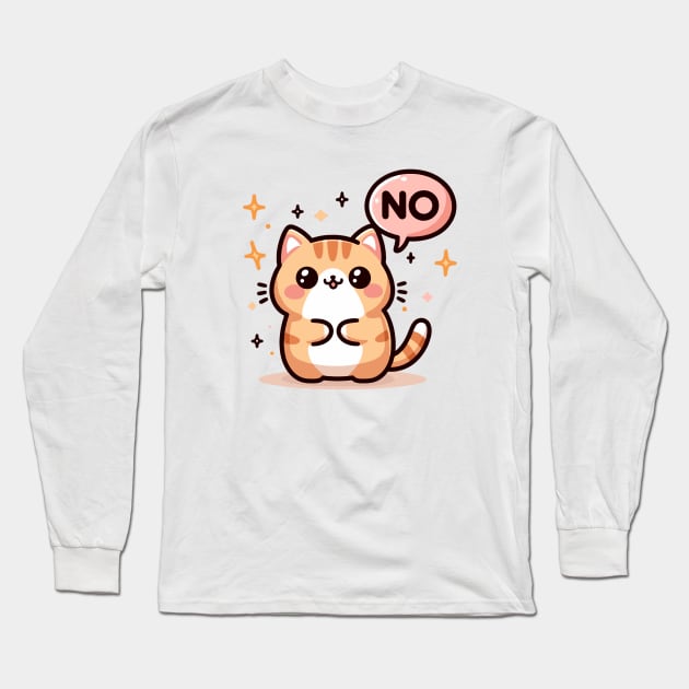 Sweet No Cat Long Sleeve T-Shirt by PhotoSphere